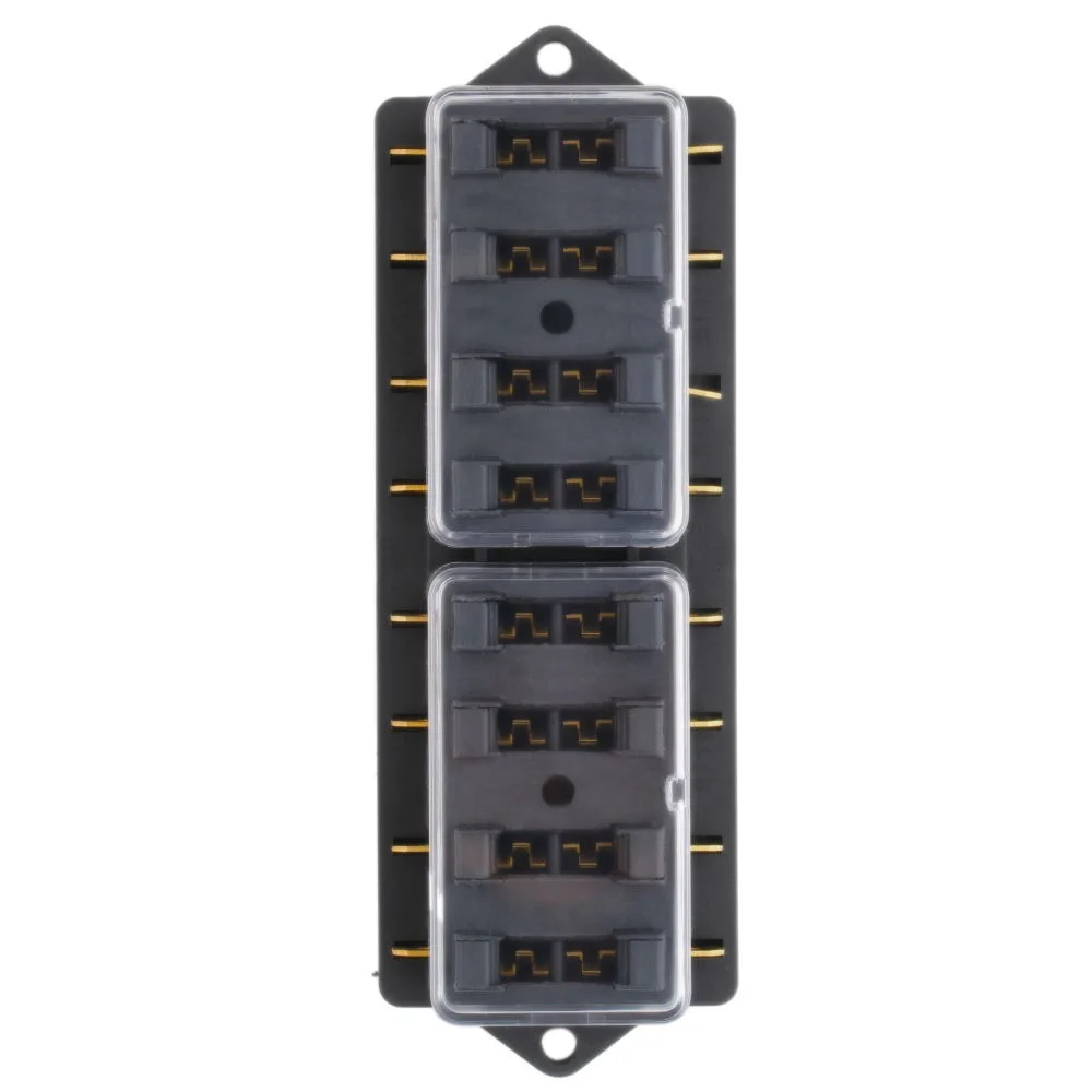 DC 12-24V 8 Way Car Fuse Box Car Fuse Holder Car Truck Auto Blade Fuse Box 6.3mm for 12V 24V ATO Standard Circuit