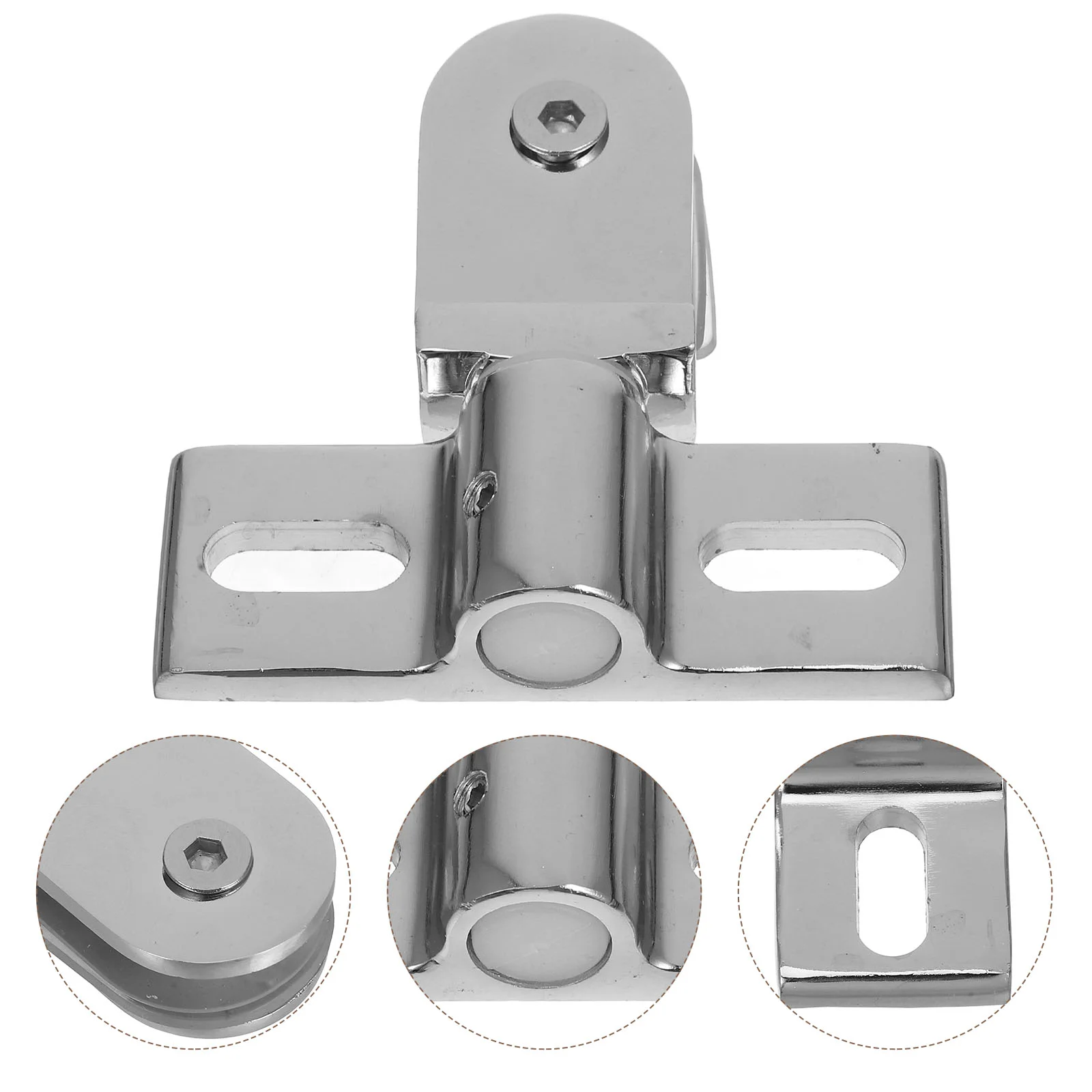 Shower Door Hinge Cabinet Clip Latches Hardware Pivot Hinges Heavy Duty Clamp Fixing Bathroom Glass Insert