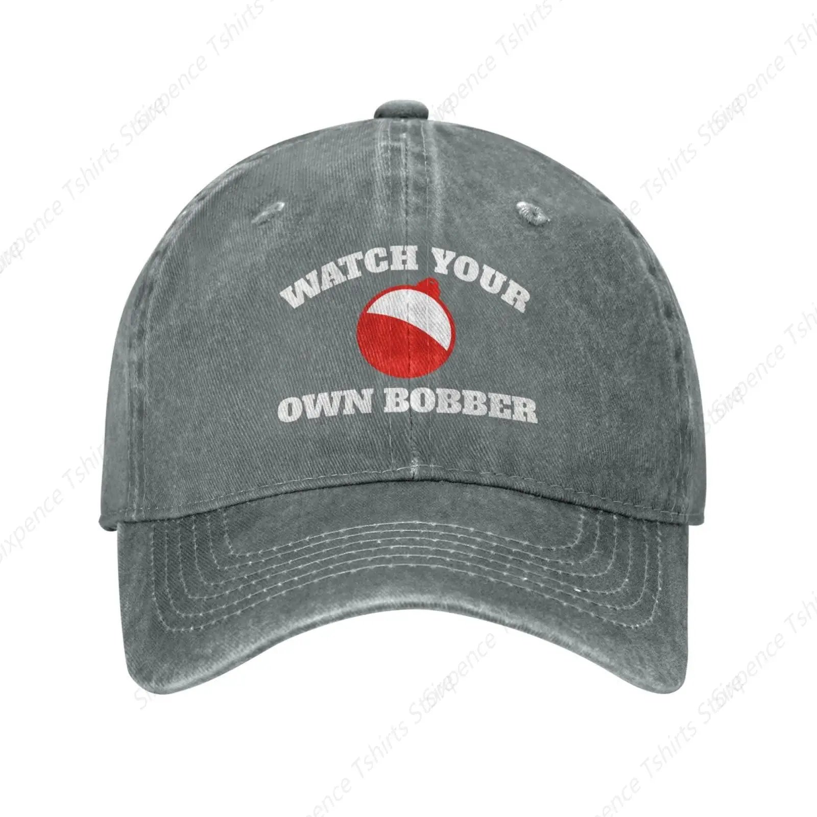 Watch Your Bobber Hat Unisex Cotton Washed Distressed Baseball Caps Adjustable Vintage Dad Hat Blue