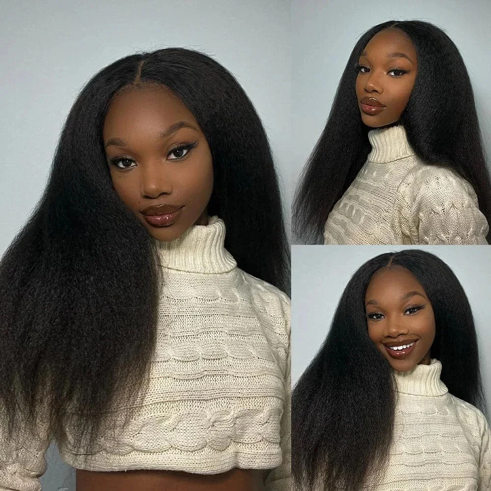 شعر مستعار بشري غريب مستقيم ، شعر مستعار بإغلاق بدون لاصق ، شعر بشري ، قص مسبق ، دانتيل عالي الدقة 4x4 ، جاهز للارتداء