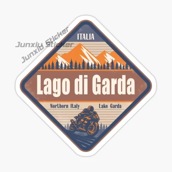 ITALIA LAGO DI GARDA World Famous Building Car Stickers Aesthetic Travel Landmark Graffiti Phone Suitcase Luggage Guitar Decal