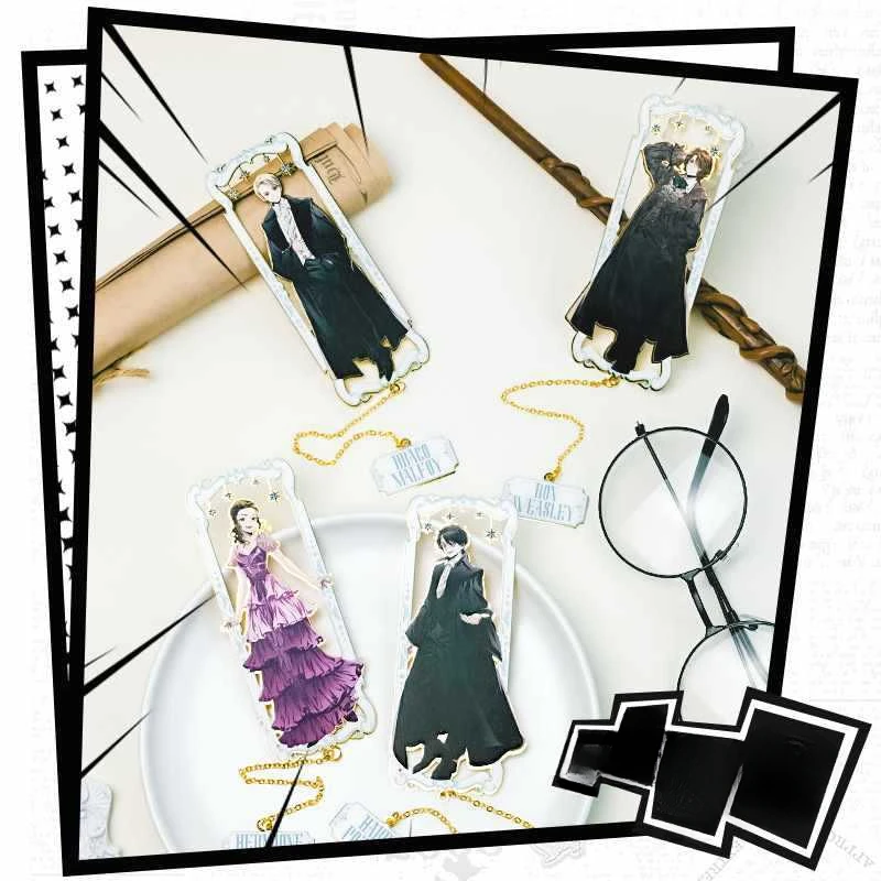 Movie Peripherals Snape/Hermione/Malfoy/Ron Full Metal Craft Bookmarks Collectible Desk Ornaments Birthday Gift for Friend