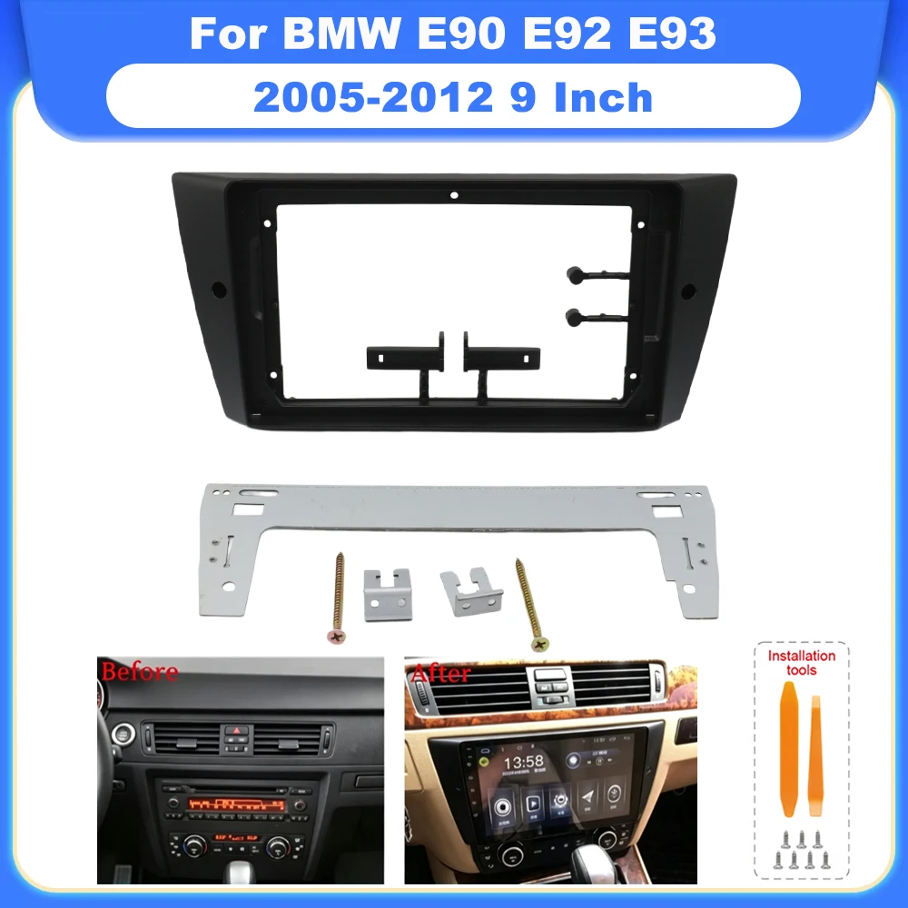 9 Inch Android DVD Car Stereo For BMW E90 E92 E93 2005-2012 Multimedia Video Player GPS Audio Screen With Frame Wiring Harness