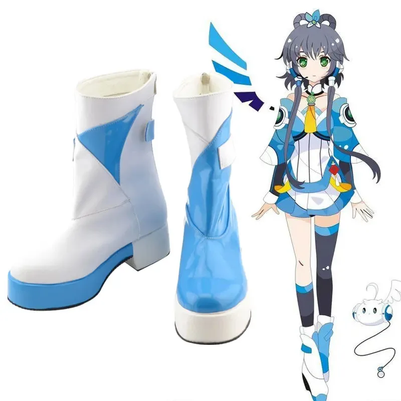 

VOCALOID V3 Luo TianYi Cosplay Shoes Boots Anime Halloween Christmas Props Custom Made