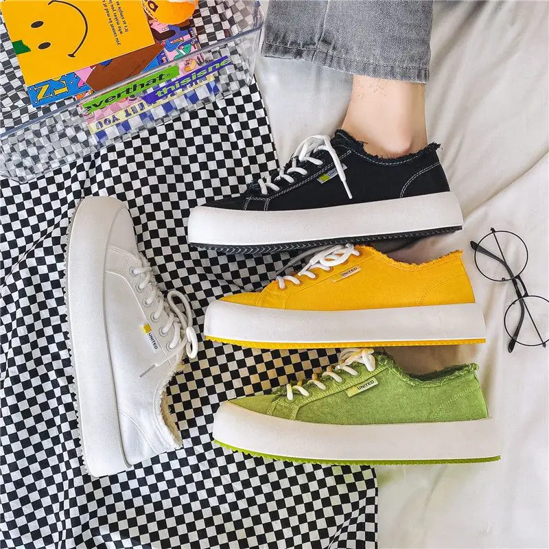 2023 New Spring Autumn Fashion Casual Men For Shoes Trend Canvas Shoes Lace-up Men Flat Shoes Lightweight Soft Walking Sneakers