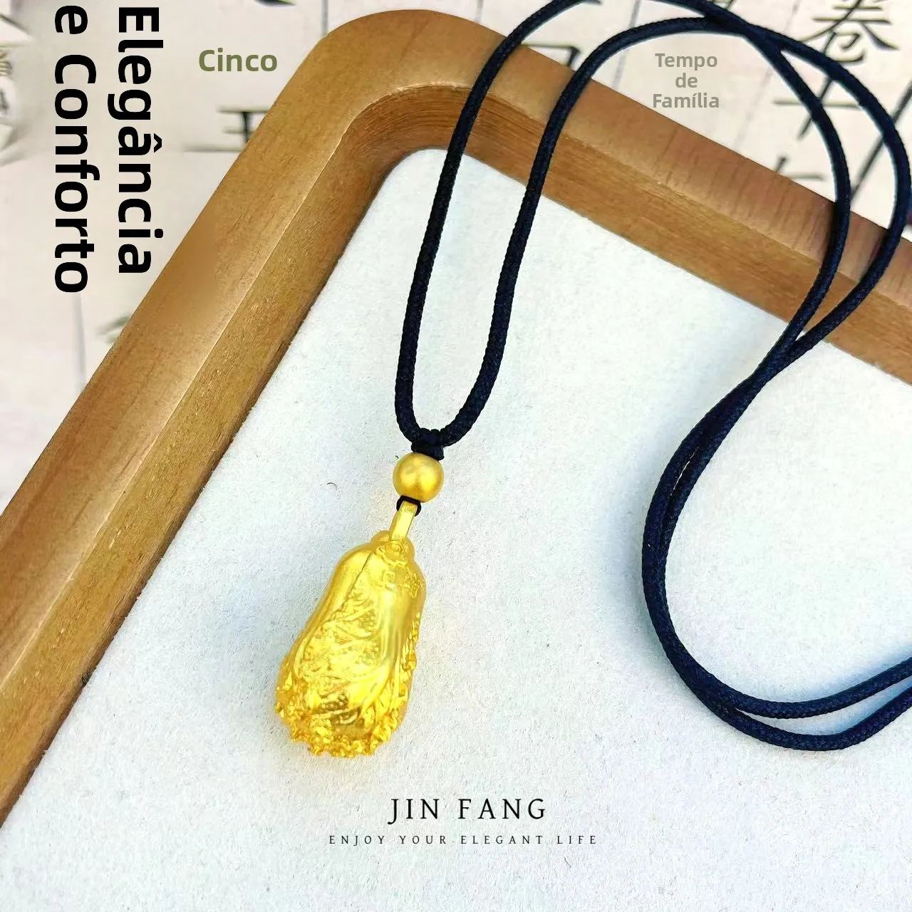 gold-store-sand-gold-999-attract-wealth-big-cabbage-pendant-imitation-gold-color-women's-necklace-clavicle-chain-fashion-jewelry