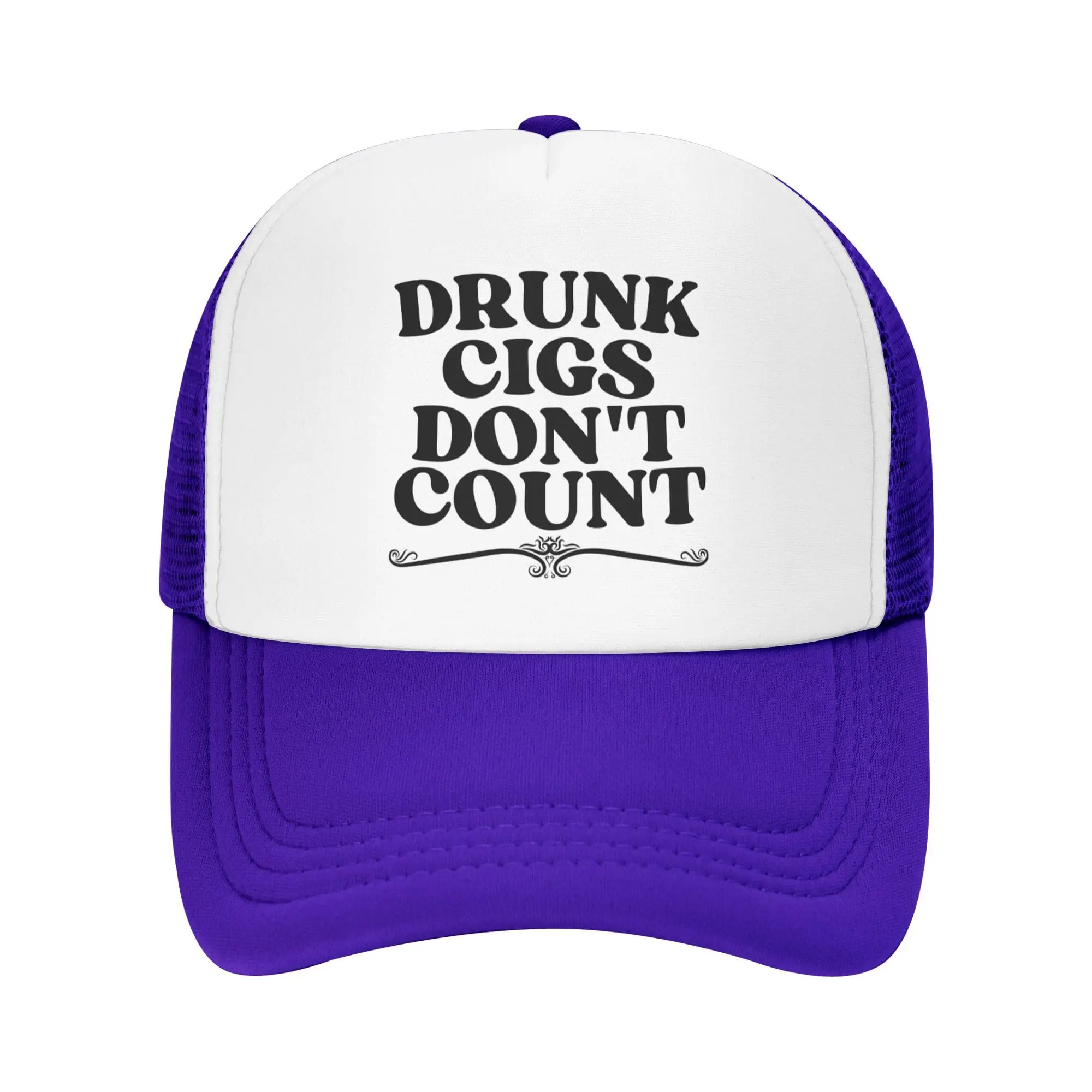 Drunk Don't Count Baseball Cap Mesh Hat for Men Women Adjustable Trucker Hat Sports Breathable Fashion Daily Travel