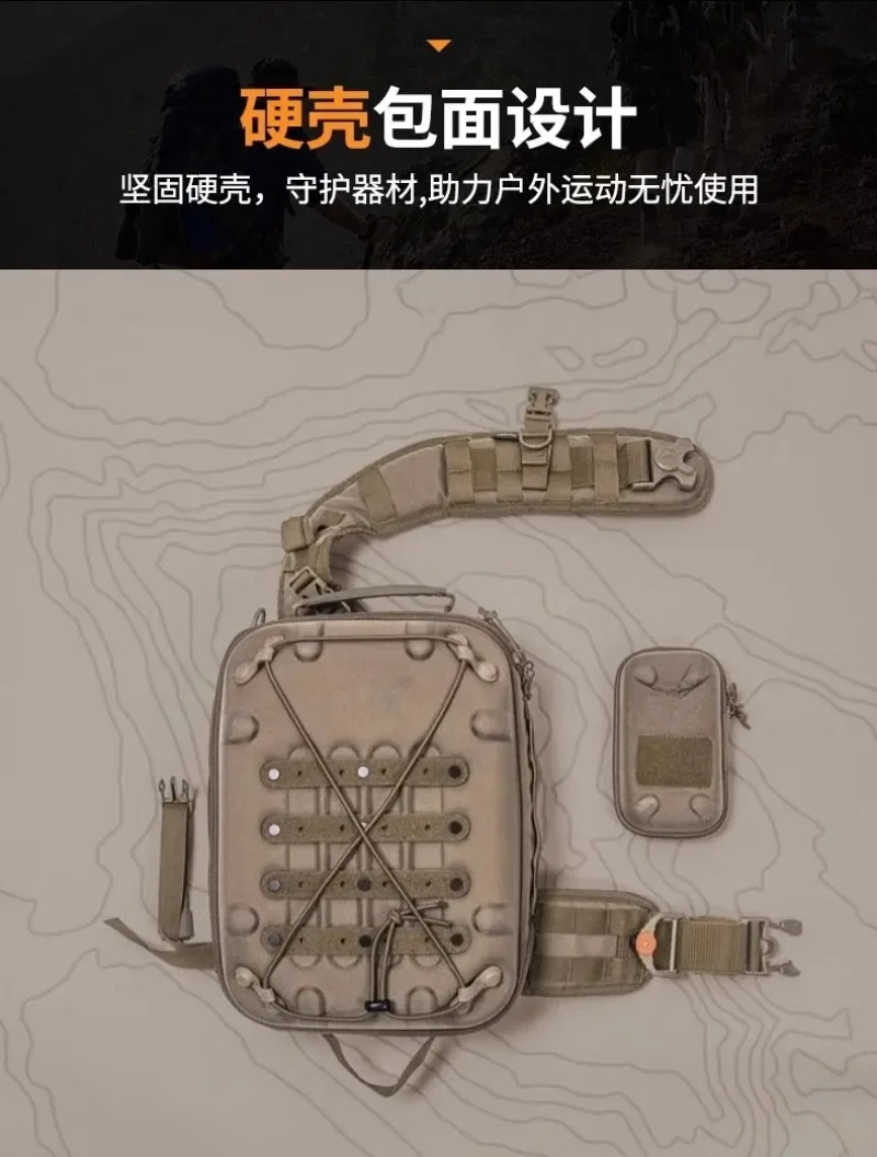 Outdoor tactical hard case camera, multi-function luggage, travel and cycling backpack