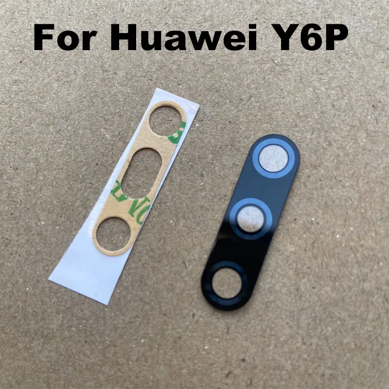 1PCS New For Huawei Y6P 2020 Back Camera Glass Rear Lens Len With Adhesive Sticker Replacement