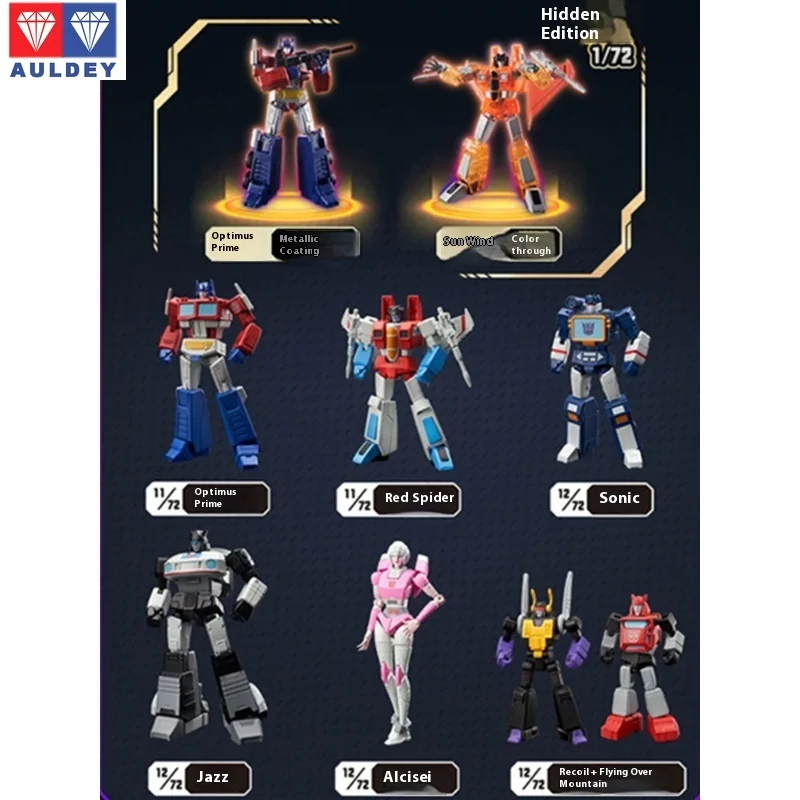 AULDEY ‌Original Transformers Action Figures - Optimus Prime Starscream Soundwave Arcee Cliffjumper -  Autobot Toy Collectibles