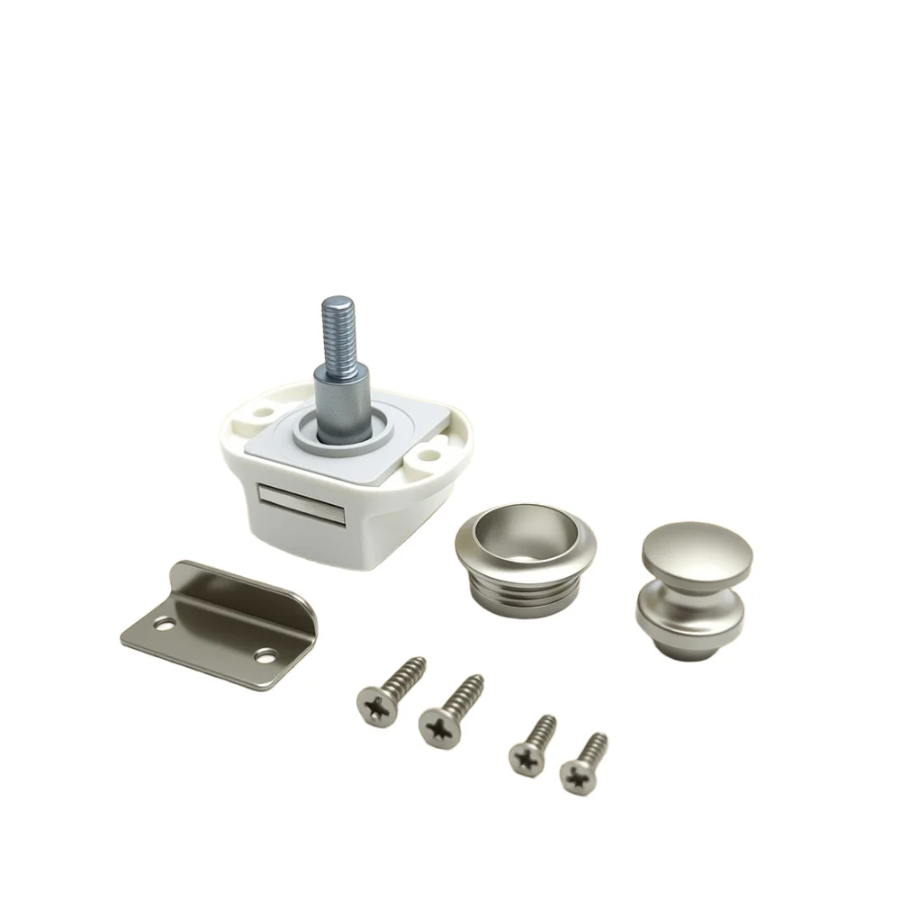 Push Button Operated Cabinet Latch Lock for RV Boat Camper Zinc Alloy Build Suitable for Drawers and Furniture