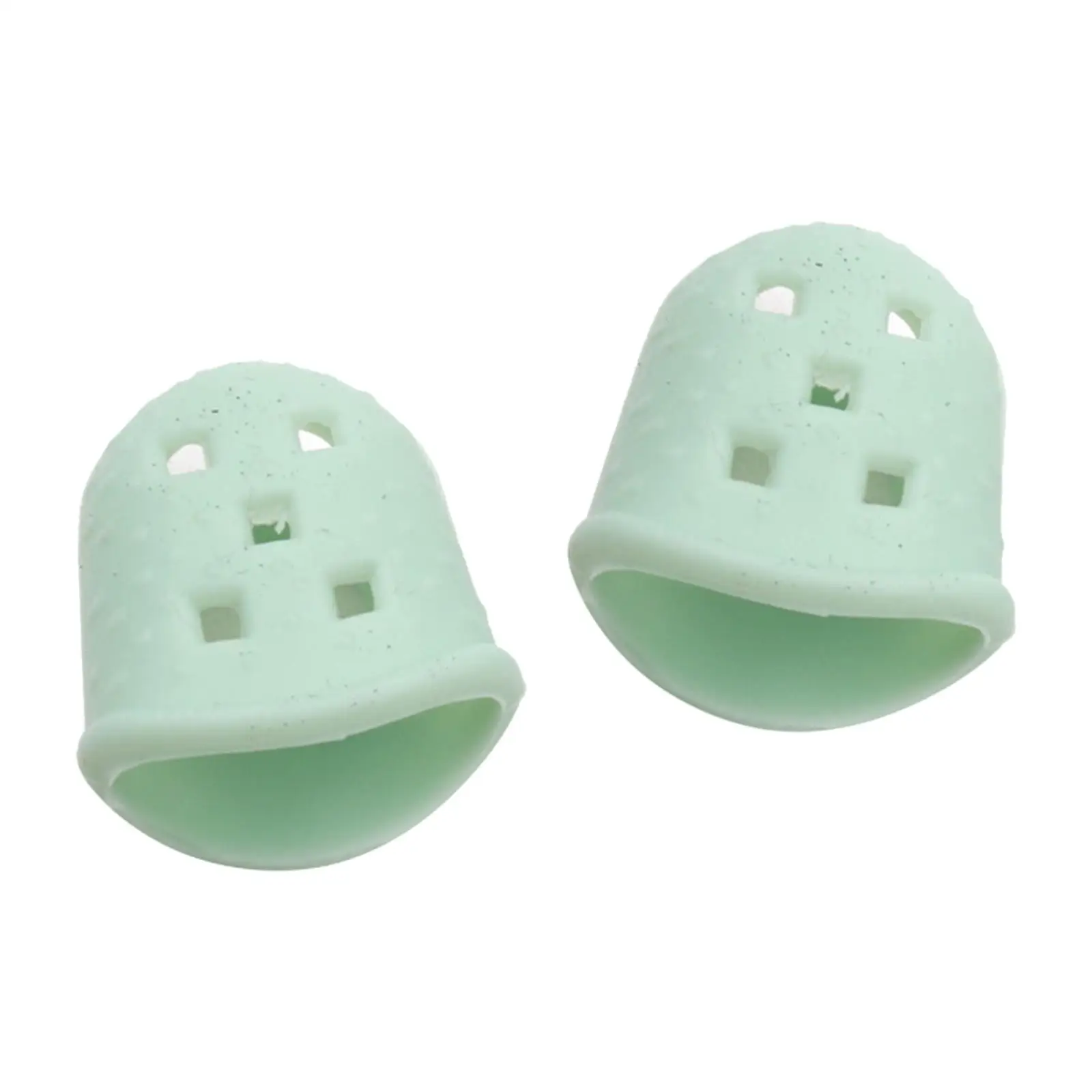 Kalimba Accessories Finger Picks Silicone Thumb Protectors Gentle Fit Reduces Finger Pain for Guitar and Bass Sessions