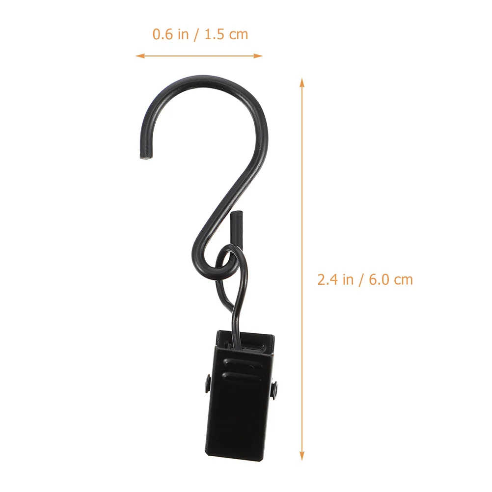 

40Pcs Metal Curtain Clips Hooks Polished Smooth Hanging Clips for Curtains Lights Cards Photos Hotel Restaurant Cafe