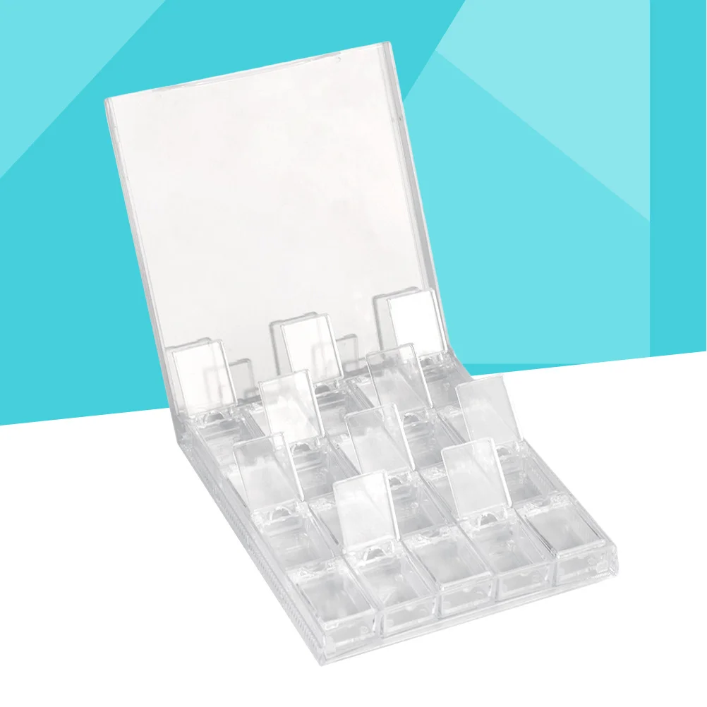 1 قطعة 20 مقصورات شفافة مسمار الفن صندوق منظم ل بريق الترتر الخرز العناصر الصغيرة تخزين صندوق تخزين لامع #4