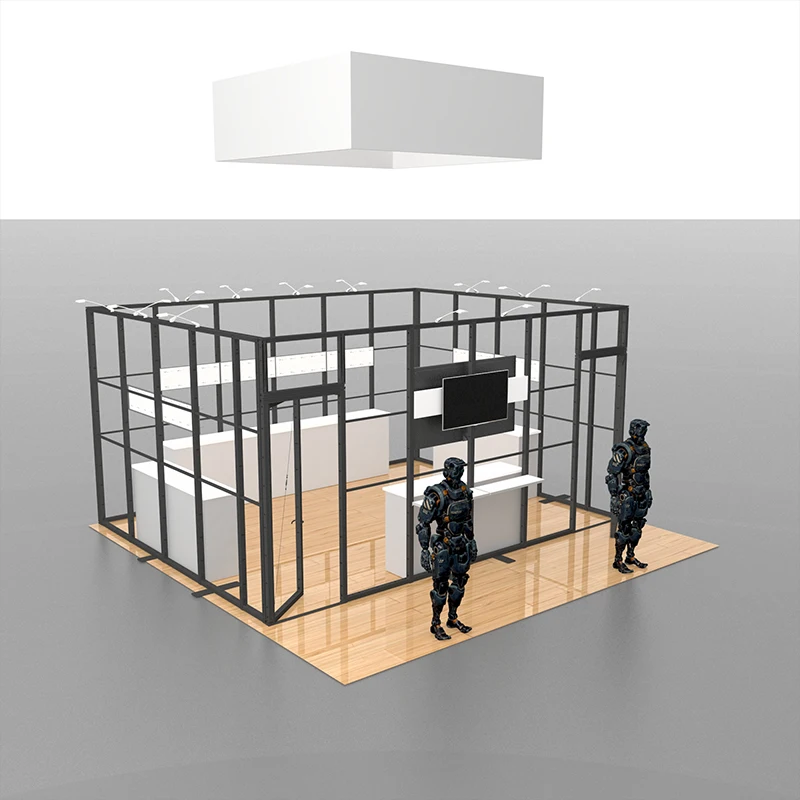 Modular 6x6m 20x20ft 20x20 6x6 Große Messe Ausstellung Aluminiumrahmen Benutzerdefinierter Druck Ausstellungsstand Display Messe Stand