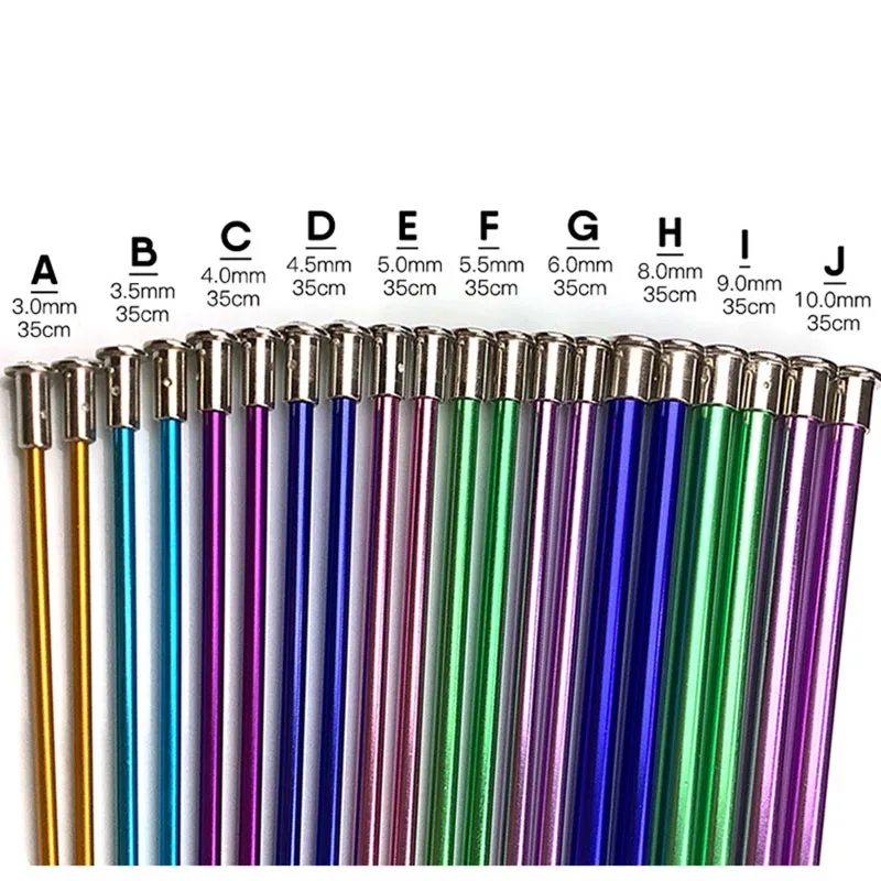 10Pairs/Set 35cm/25cm Knitting Needles Pins Straight Aluminum DIY Weaving Tool Long Sweater Scarf Needle 3.0-10mm