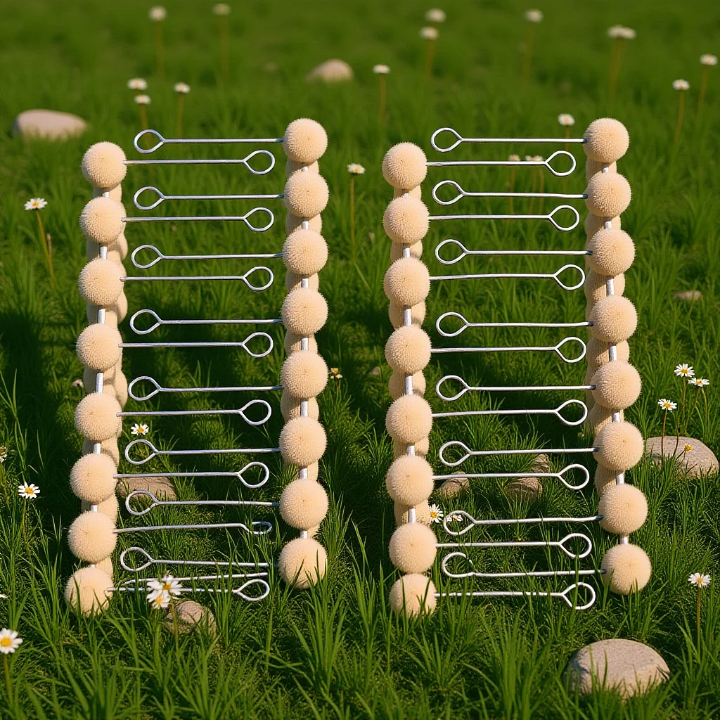 

100Pcs Metal Handle Wool Daubers Soft Wool Ball for Dyeing Crafting Tools Dye Daubers Leathercraft Tools