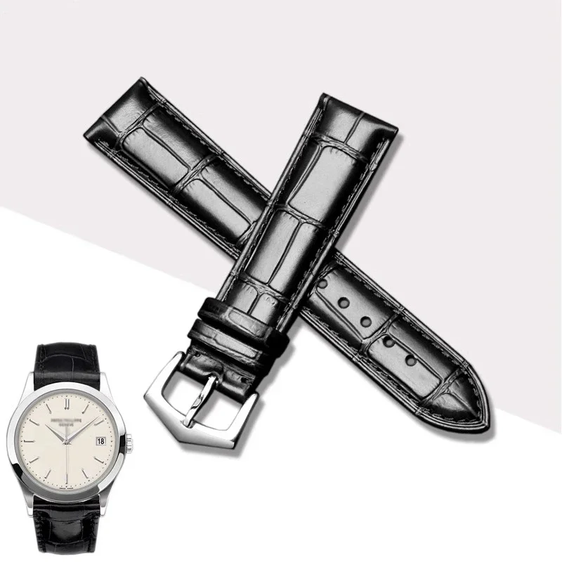 Genuine Leather Watch Strap For PP Patek Philippe Grenade 5167Ax butterfly Buckle 20mm 21mm 22mm Men's Women Watchband Chain