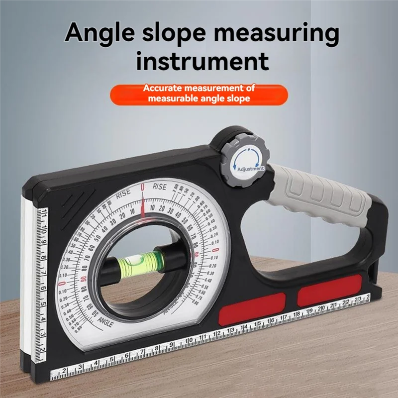 B60A Portable Mechanical Angle Slope Measuring Instrument Magnetic Level Bubble Inclinometer Protractor Slope Ruler Level