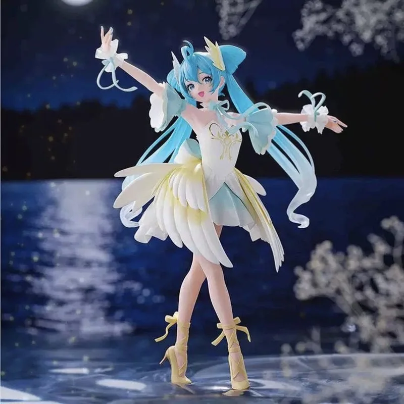 

Hatsune Miku Swan Lake Handmade Desktop Decoration Action Figure Girl's Birthday Gift Collectible Spot Hat Toy