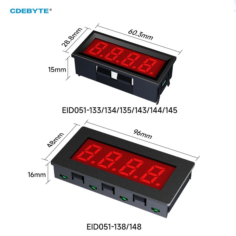 RS485 Serial Port LED 3/4 Digital Tube Display Modbus RTU CDEBYTE EID051 Serie Watchdog PLC Industrial Communication 3/4/5/6 Bit
