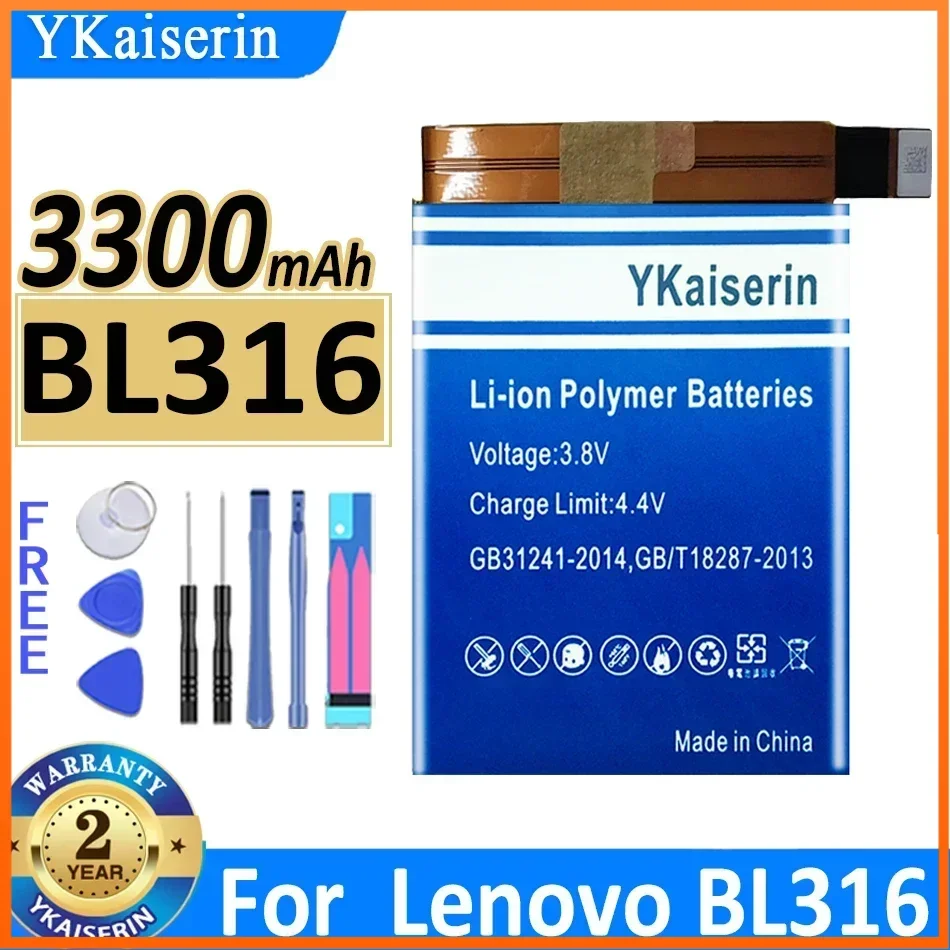 YKaiserin Battery for Lenovo Saver 2PRO 2 PRO L70081 Gaming Phone The Deliverer Esports Phone BL 316 BL 318 Battery