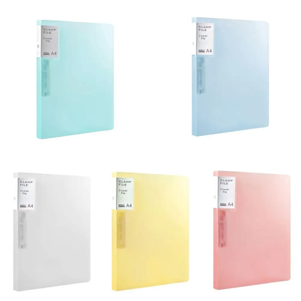 

Transparent A4 Folder Small Size Double Clip Transparent Folder Fashion Design Fresh Style Double Clip Folder Data Storage