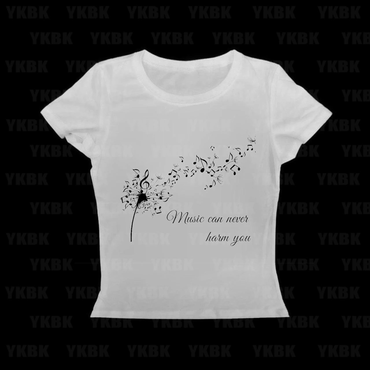 

Harajuku Funny Music Note Art Printed T Shirt Fashion Summer Women Music Tops Short Sleeves T-shirt Ladies Casual Top