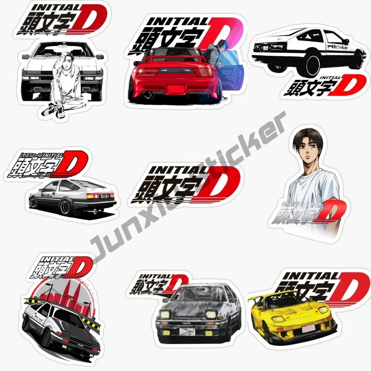 Reflective Initial D Drift Racing Car Stickers Styling Bumper Window Cover Scratches Decals Accessories
