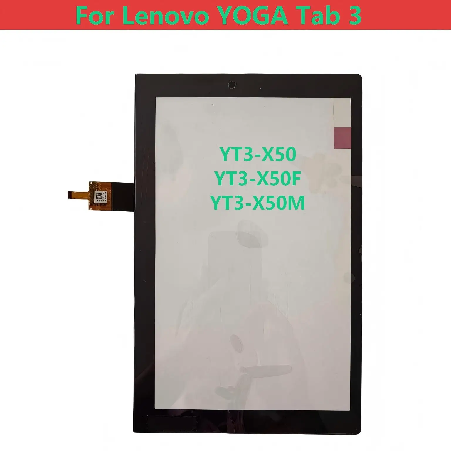 

For Lenovo YOGA Tab 3 10.1" YT3-X50F YT3-X50 YT3-X50M Touch Screen + OCA LCD Front Glass Panel Replacement