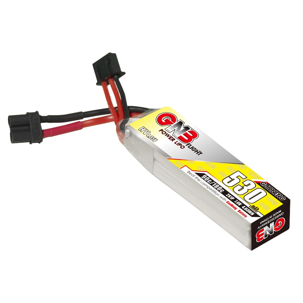 Gaoneng GNB 7.6V 530mAh 90C 2S LiHV Lipo Battery XT30 Plug for Mobula8 TinyGo CRUX3 FPV Racing Drone Airplane RC Car