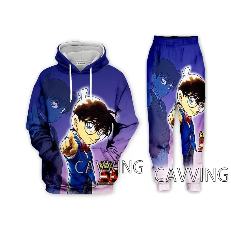 New Fashion Women/Men's 3D Print  Detective Conan  Hooded Sweatshirts + Pants Trouser Suit Clothes Two-Pieces Sets   R01