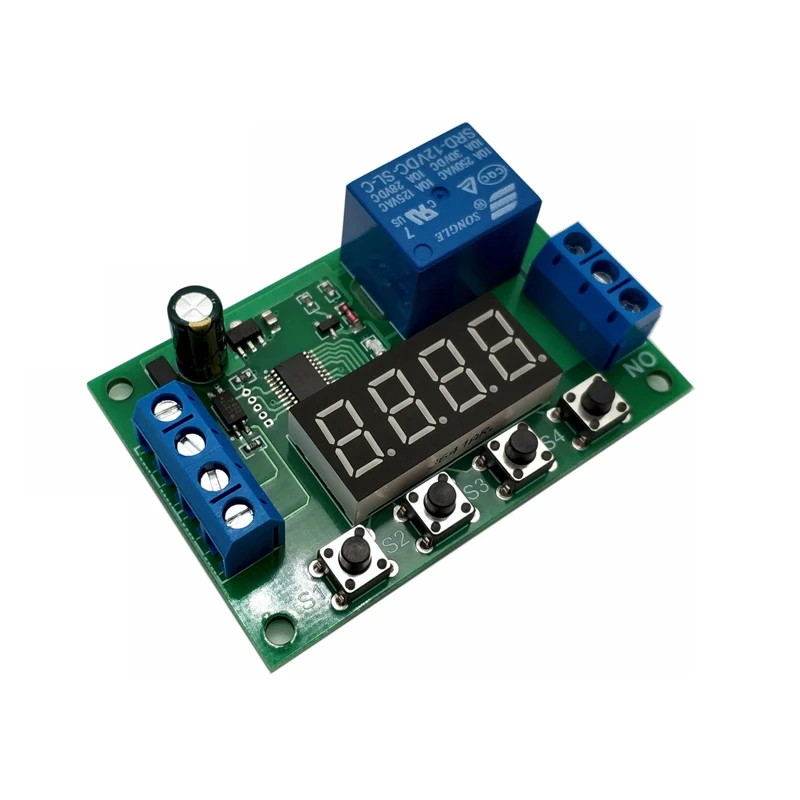 4PCS 5V/12V/24V 10A Time Relay Module Multi-functional Time-delayed with Digital Display Electronic Controller 42 Working Modes