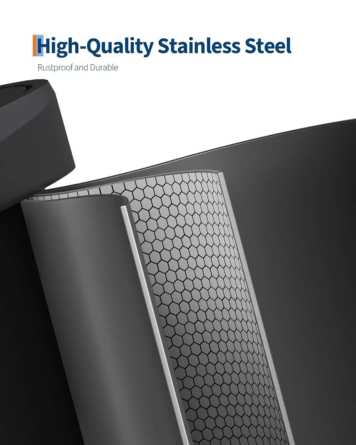 80 L Metal Trash Can  with Peda Large Garbage Bin for Kitchen Waste Can for Bedroom Living Room Paper Basket Cleaning Supplies Waterproof