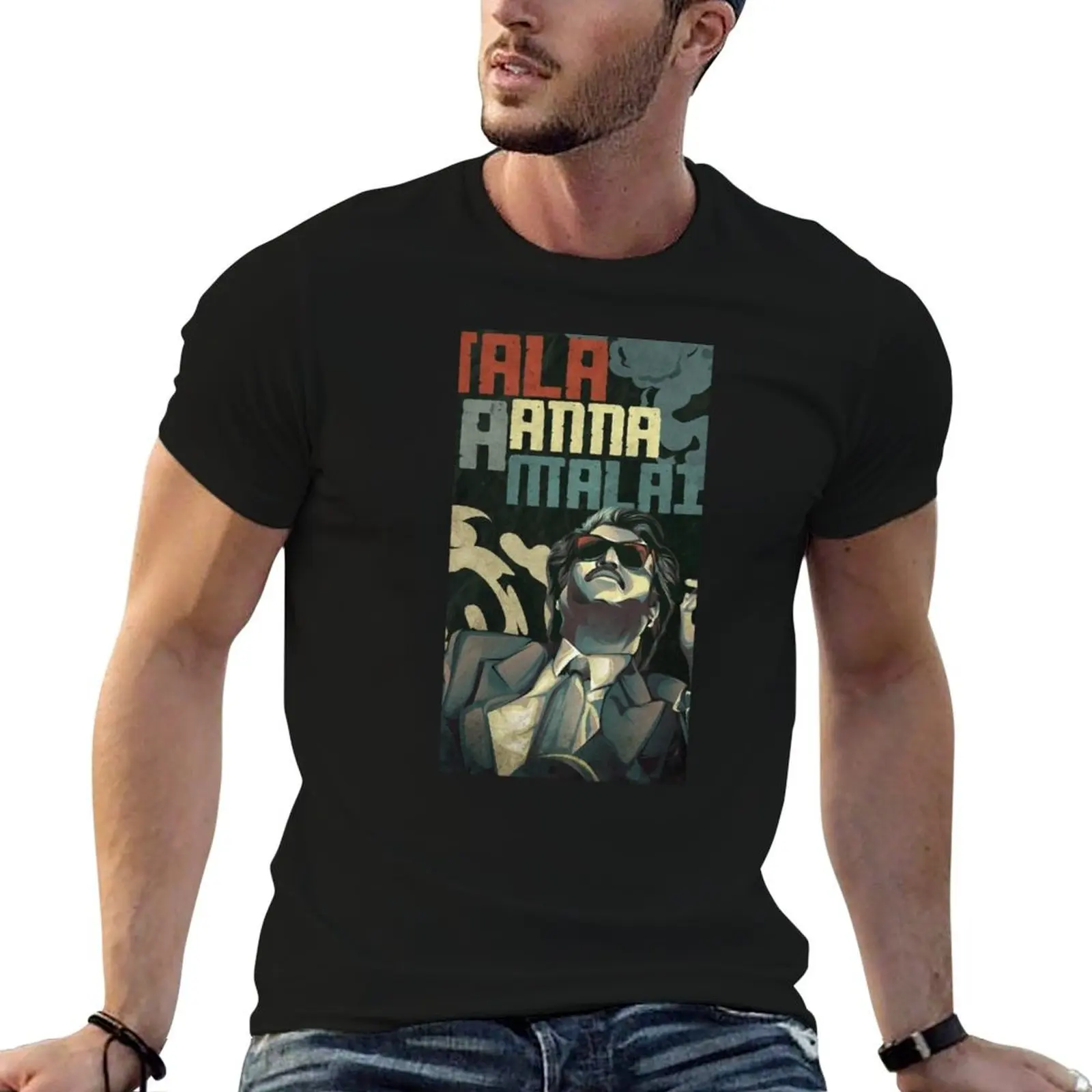 

rajinikanth man shirt graphic T-Shirt 100% cotton tshirt t