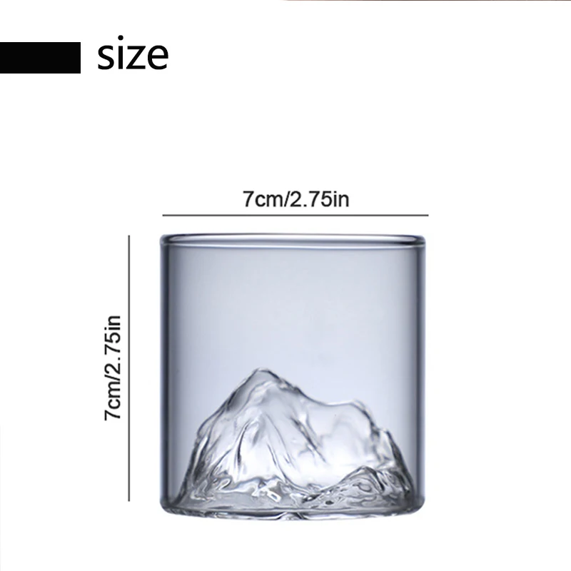 اليابان ثلاثية الأبعاد كوب ويسكي الجبل الجليدي الطراز القديم ويسكي روك نظارات كوكتيل الزجاج الفودكا كأس النبيذ كأس جعة لشريط
