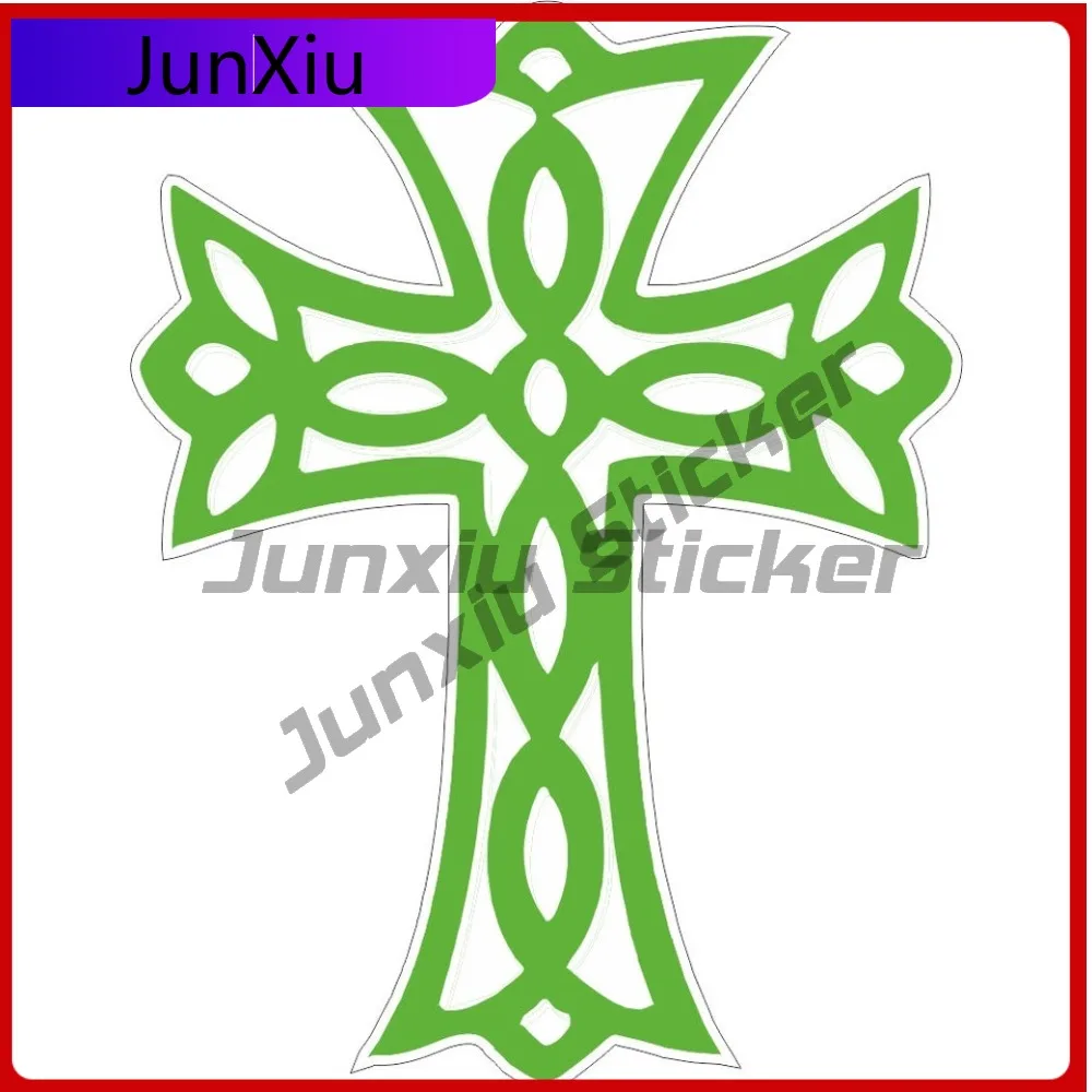 

Celtic Cross Irish Style Green Cross Knot Stickers Camper Rv Van Decals Bumper Sticker Funny Suv Window Camping Motorcycle Stick