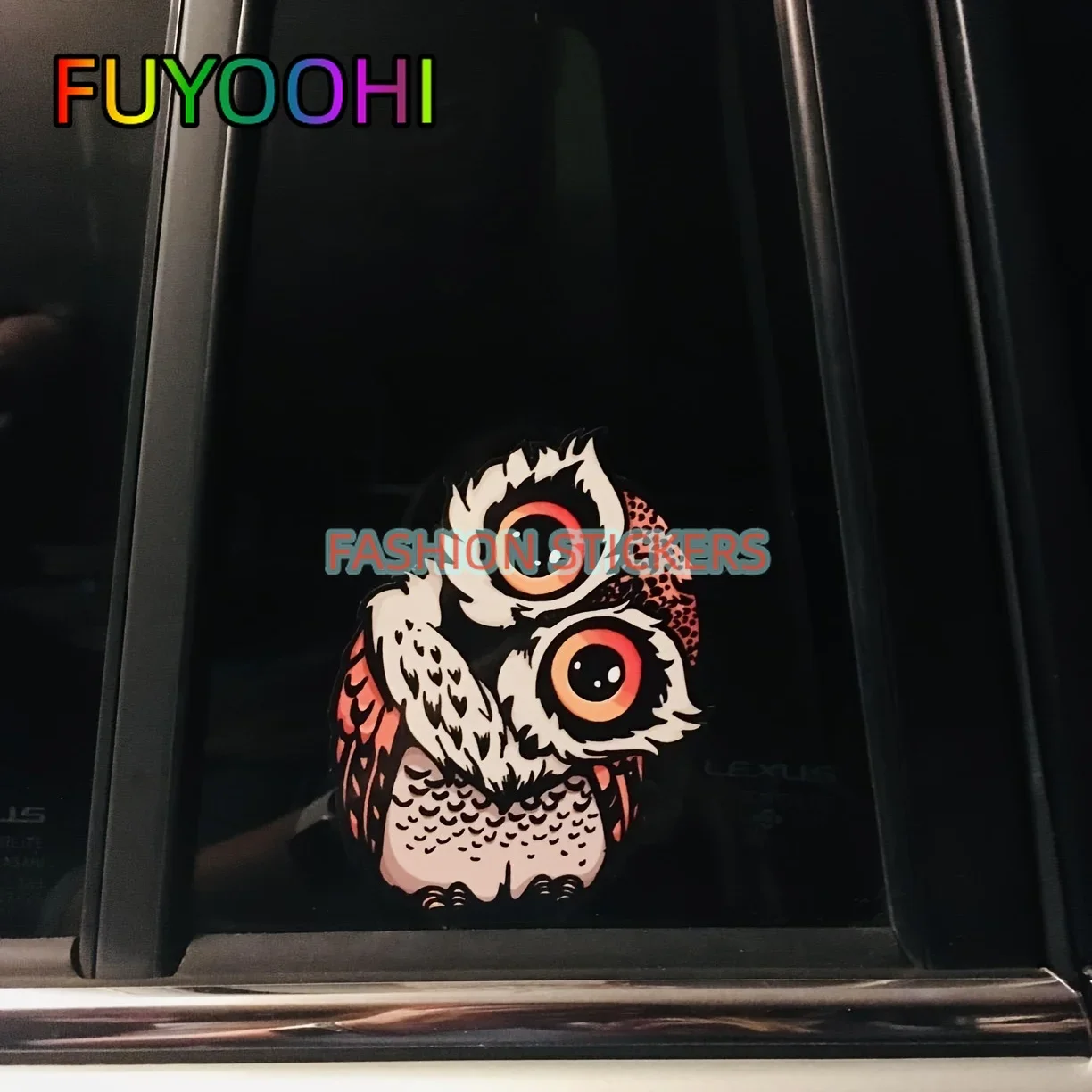 FUYOOHI Cars, Trucks, Computer Laptops, Vinyl Pattern Owl Gaze Stickers Decals