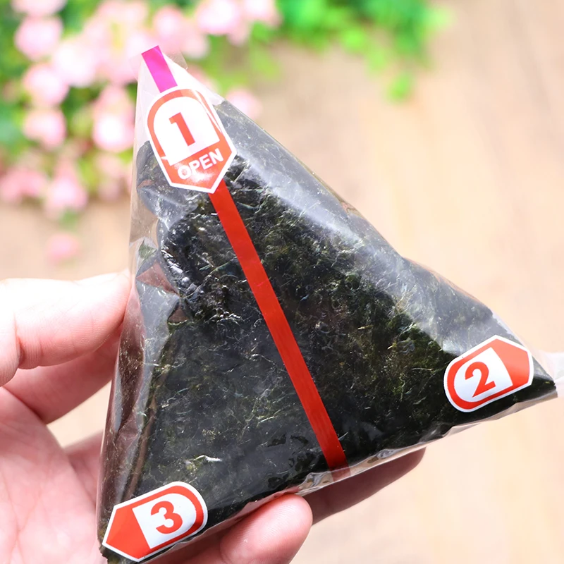 100 Stuks Driehoekige Rijstbal Verpakkingszak Nori Zeewier Onigiri Sushi Plastic Geschenkzakken Gemakkelijk Te Scheuren Draagbare Bento Accessoires