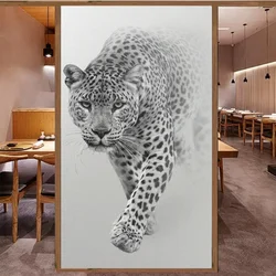 No Glue Static Cling Privacy Window Film Heat Control UV Blocking Window Glass Sticker Leopard Frosted Window Film