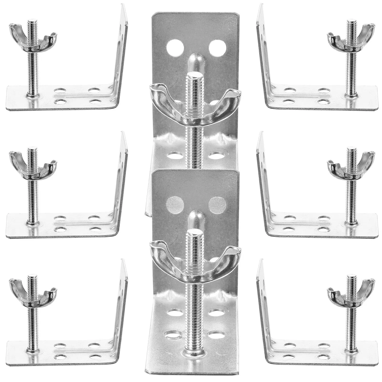 

8Pcs Installation Mounting Brackets Metal L-Shaped Bracket for Roman Bamboo Curtains Fixing Support Hardware Kit