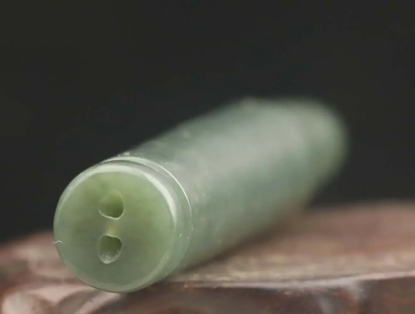 Chinese old natural hetian jade hand-carved statue