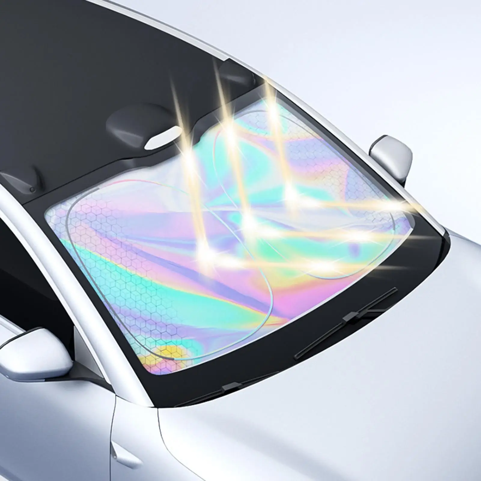 

Front Windshield Sun Shade 142x80cm Car Interior Sun Protection Hot Summer Heat Insulation Front Window sunshade Curtain