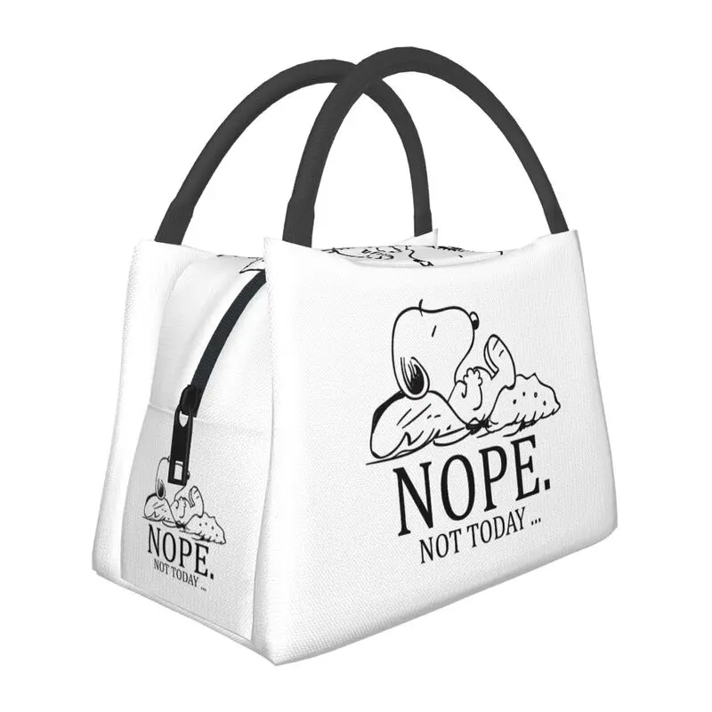 

Cartoon Snoopy Woodstock Anime Dog Thermal Insulated Lunch Bags Women Resuable Lunch Container for Travel Storage Meal Food Box