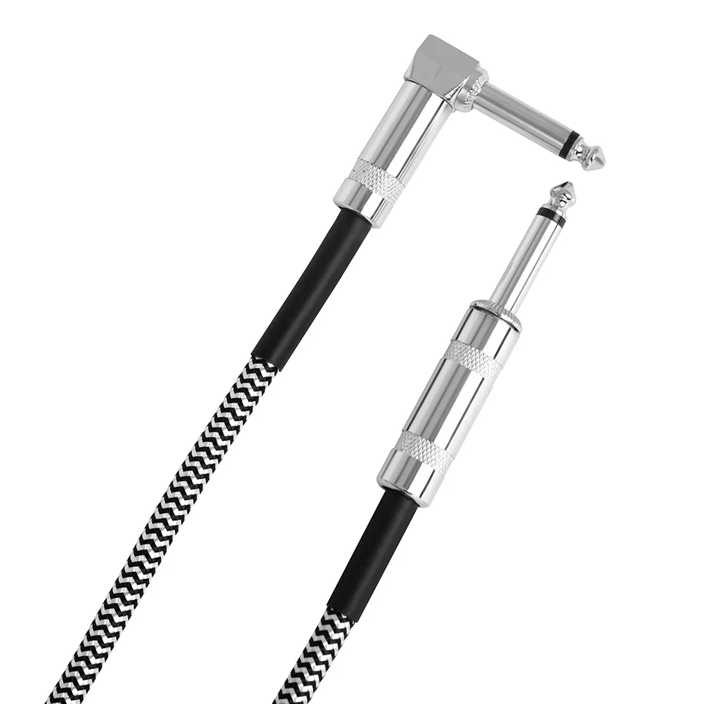 

Guitar Connecting Cable 6.35mm Noise Reduction Patch Cord for Electric Guitar Bass Keyboard Drum Mixer Microphone Audio