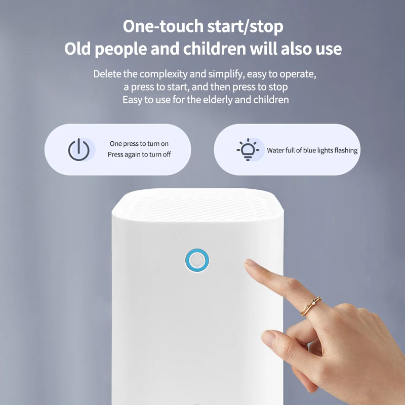 

In stock Hot Sales Portable Mute Smart Desktop Mini Air Dehumidifier for Bedroom Basement