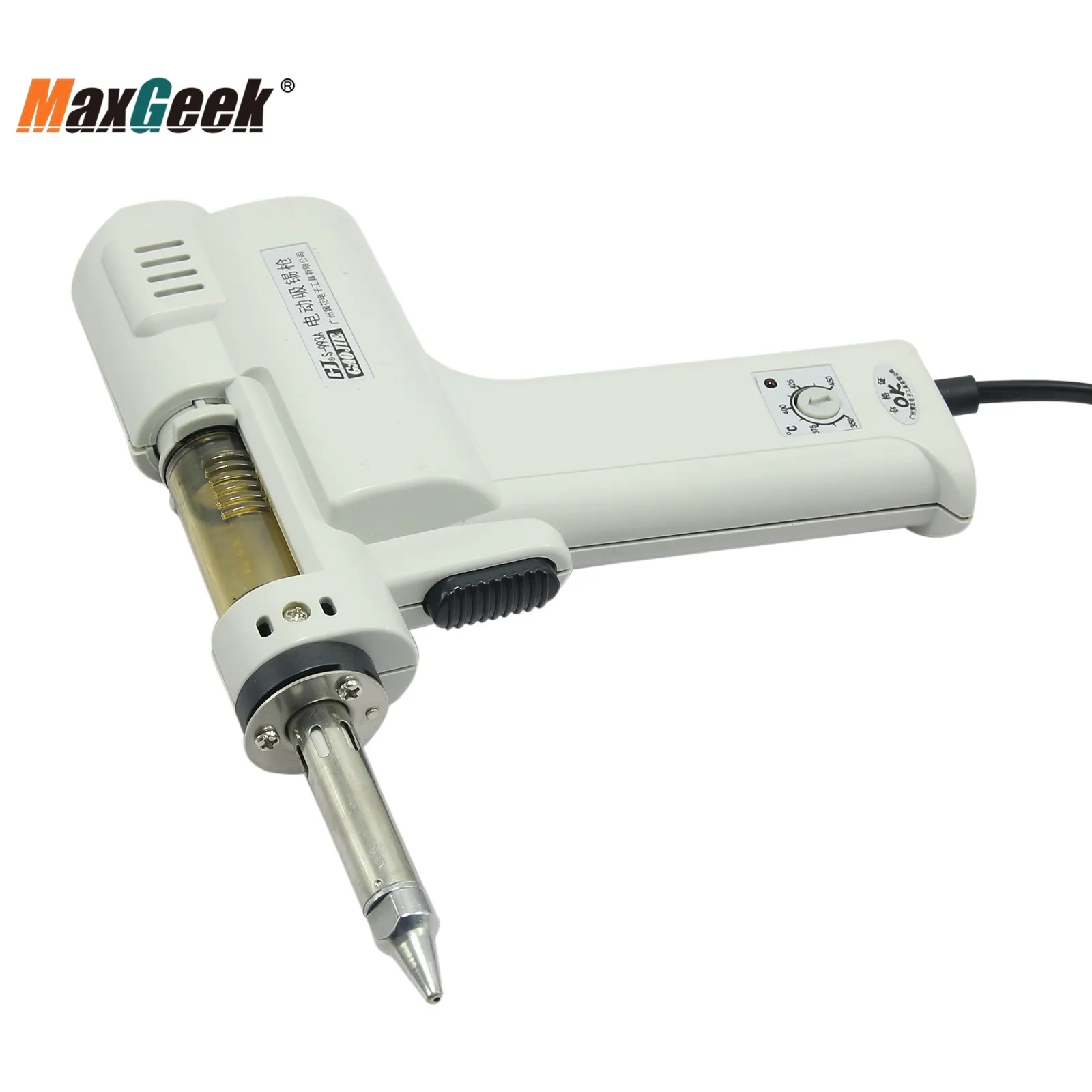 Imagem -04 - Maxgeek-elétrica Vácuo Desoldering Bomba Solda Sucker Gun Solda Bomba 110v 220v 100w Consumo de Energia S-993a