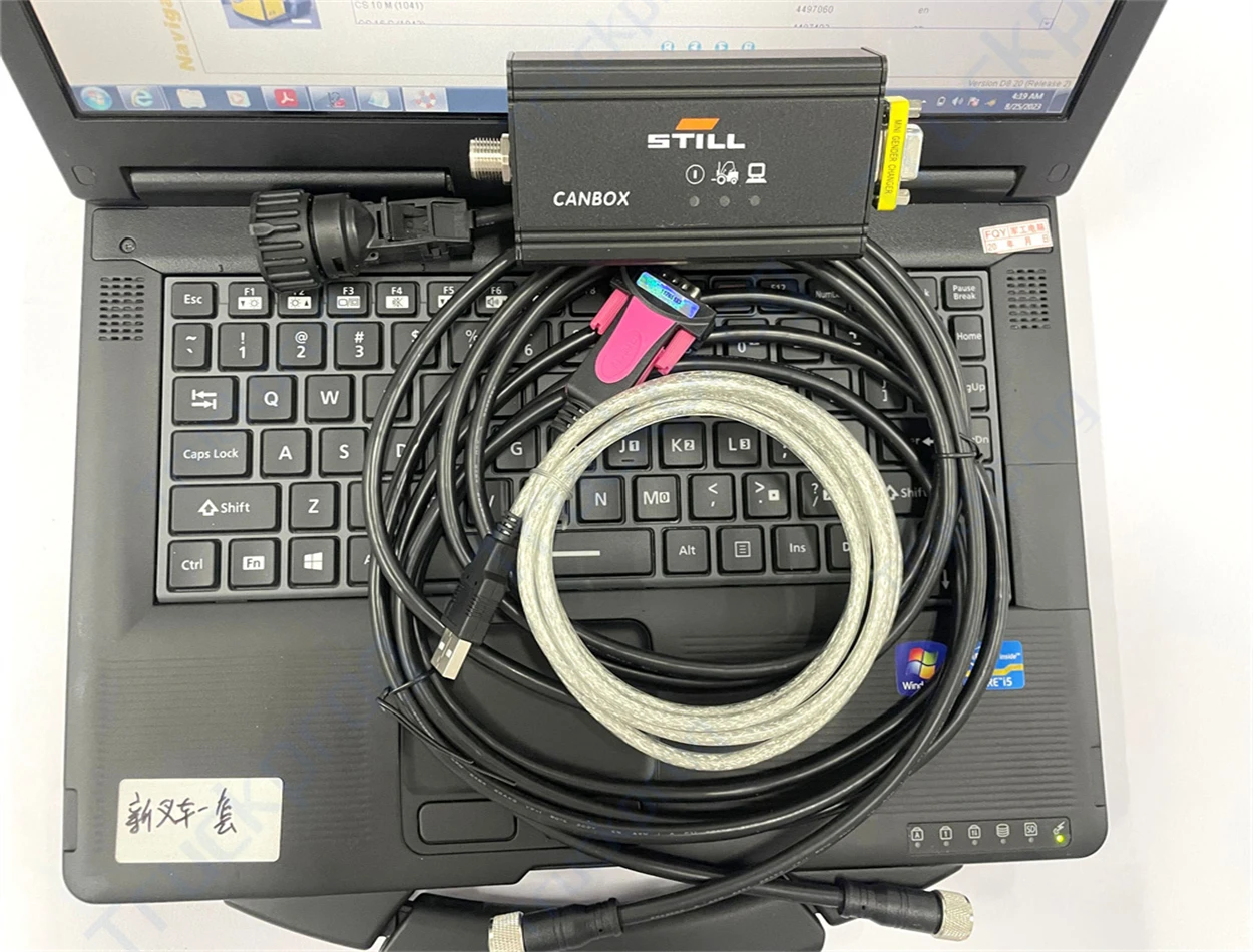 

CF53 ноутбук для Still OEM вилочный погрузчик Canbox автоматический вилочный погрузчик для Still Canbox RS232 адаптер сканер инструмент диагностический инструмент