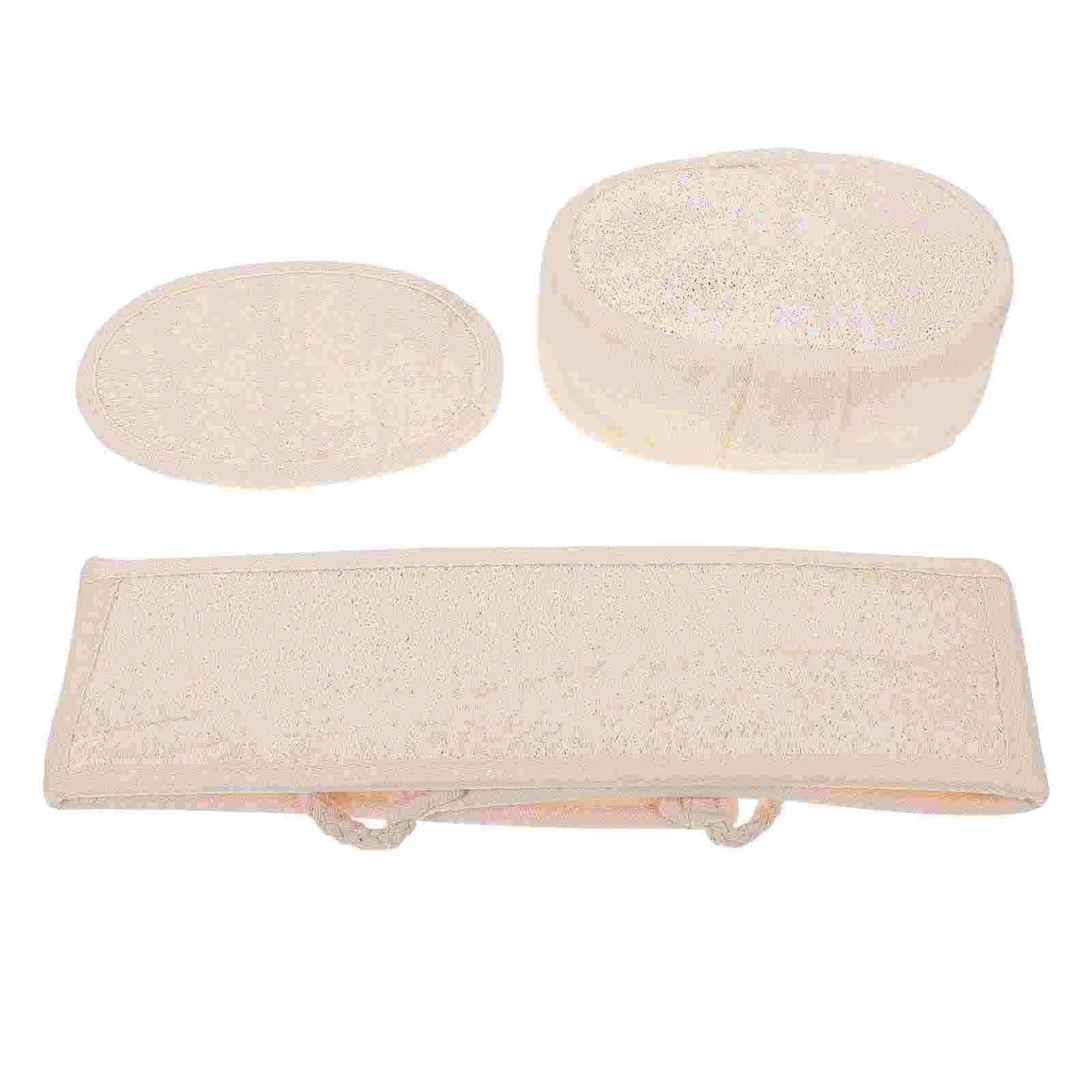

3 Pcs Body Loofah Bath Towel Portable Bathtub Sponge Scrubber Cotton Mat Bathroom Accessories