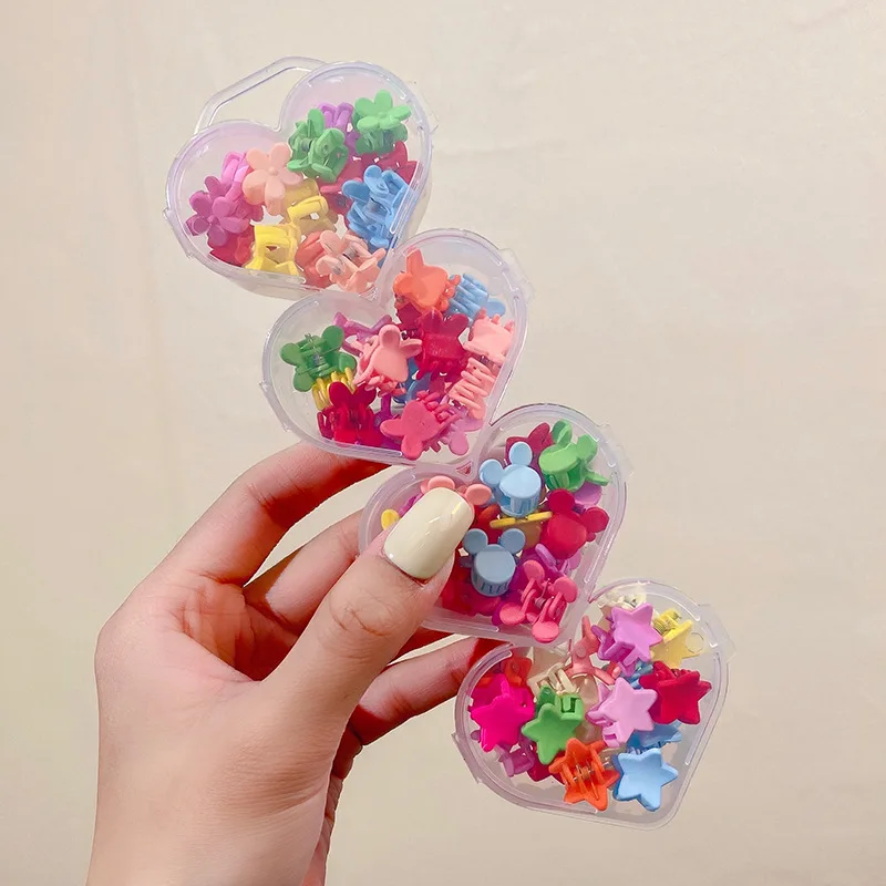 1set di fascette per capelli in Silicone usa e getta per bambini elastici per capelli piccoli Clip per capelli piccola per ragazze accessori per capelli con Mini fermaglio per capelli